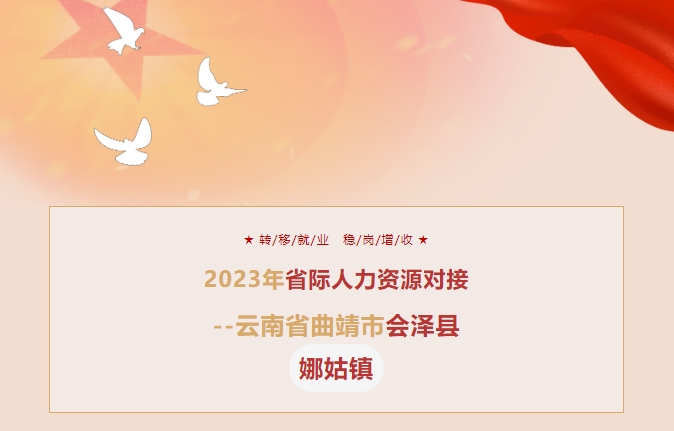 2023年省際人力資源對(duì)接--云南省曲靖市會(huì)澤縣娜姑鎮(zhèn)