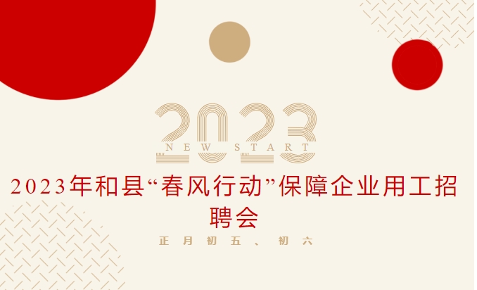 2023年和縣“春風(fēng)行動(dòng)”保障企業(yè)用工招聘會(huì)